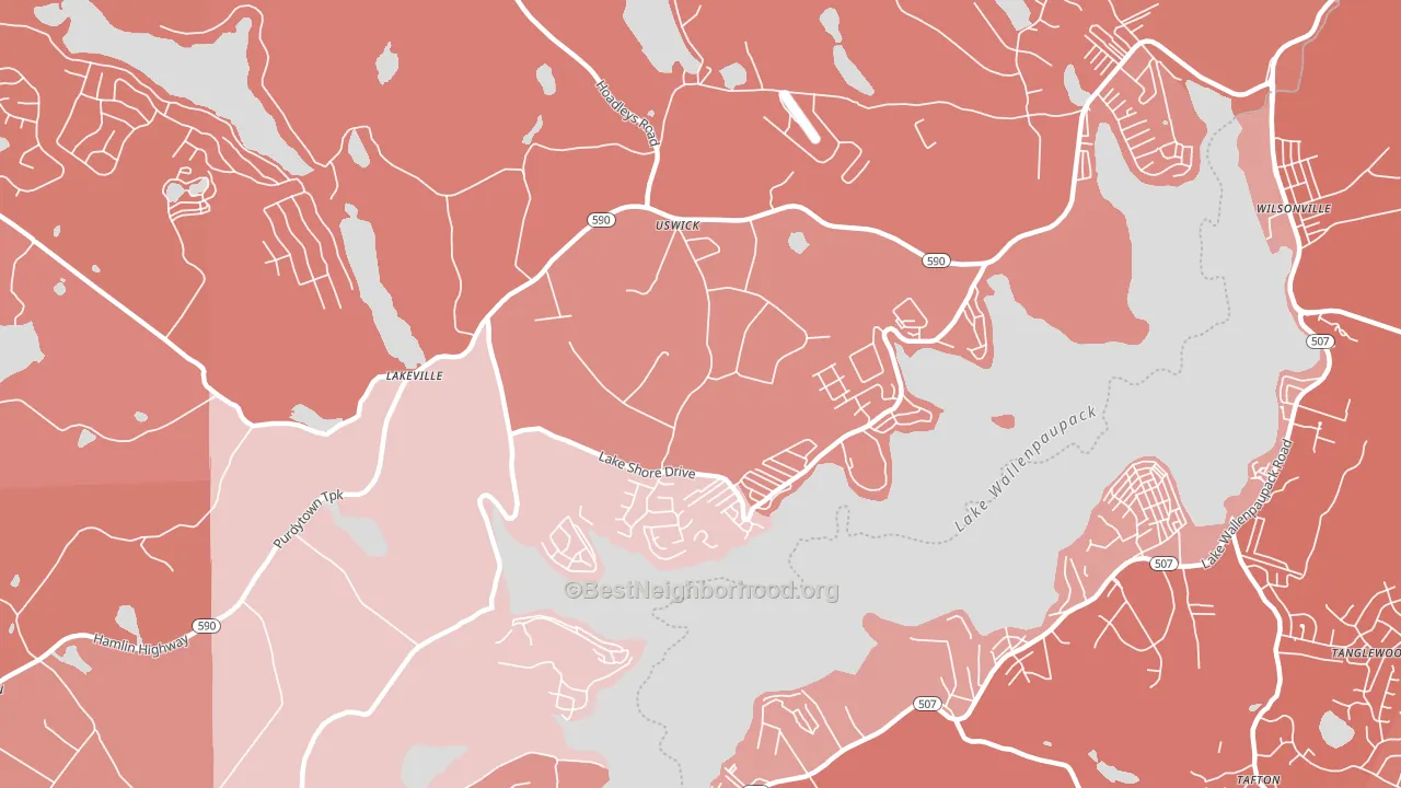 18438, PA block-group political-lean map