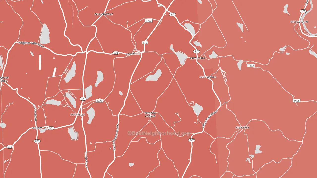 18439, PA block-group political-lean map