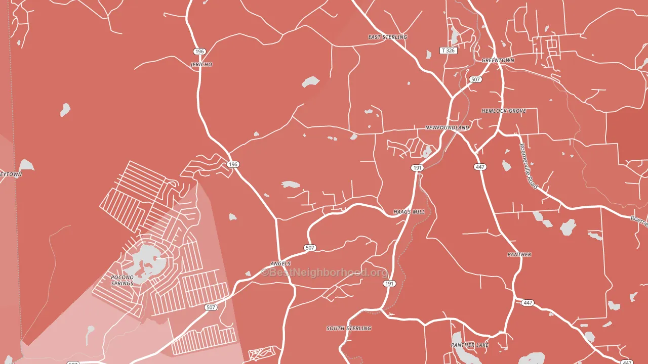 18445, PA block-group political-lean map