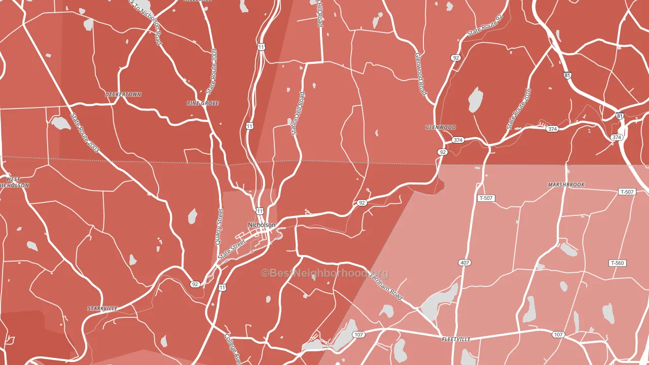 18446, PA block-group political-lean map