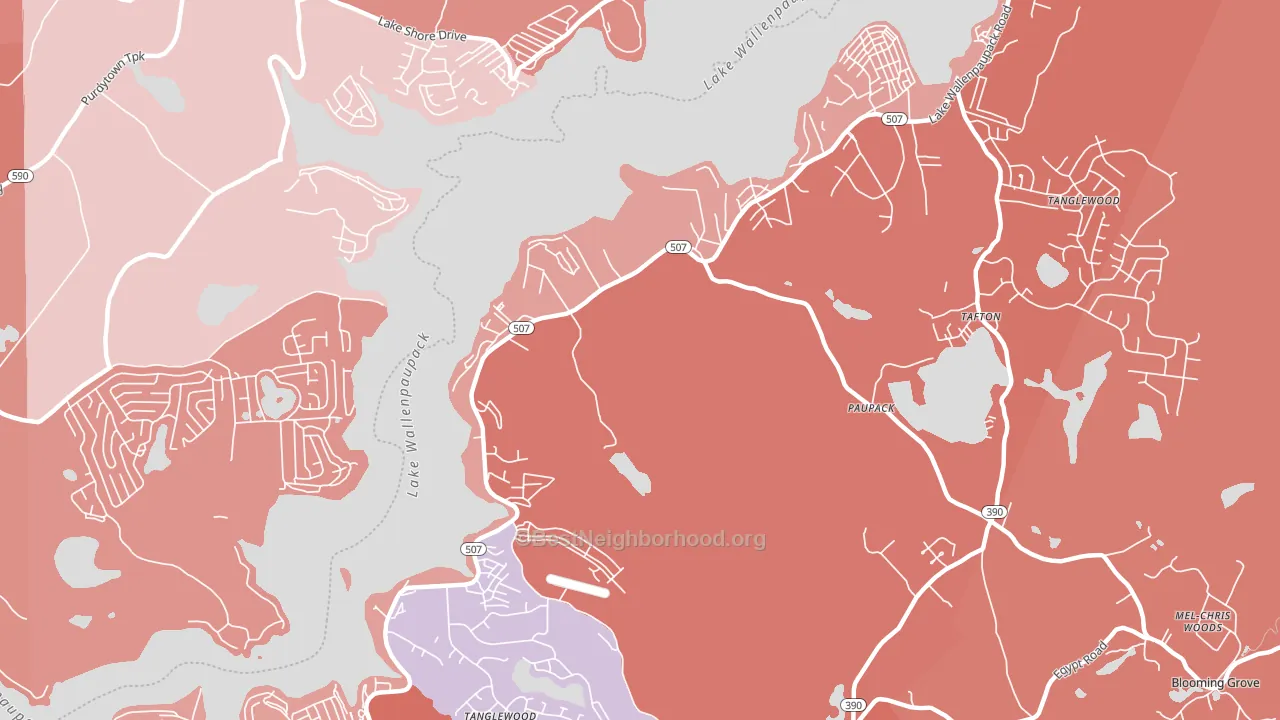 18451, PA block-group political-lean map