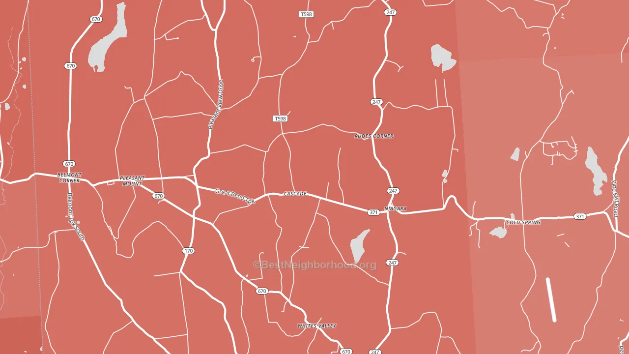 18453, PA block-group political-lean map