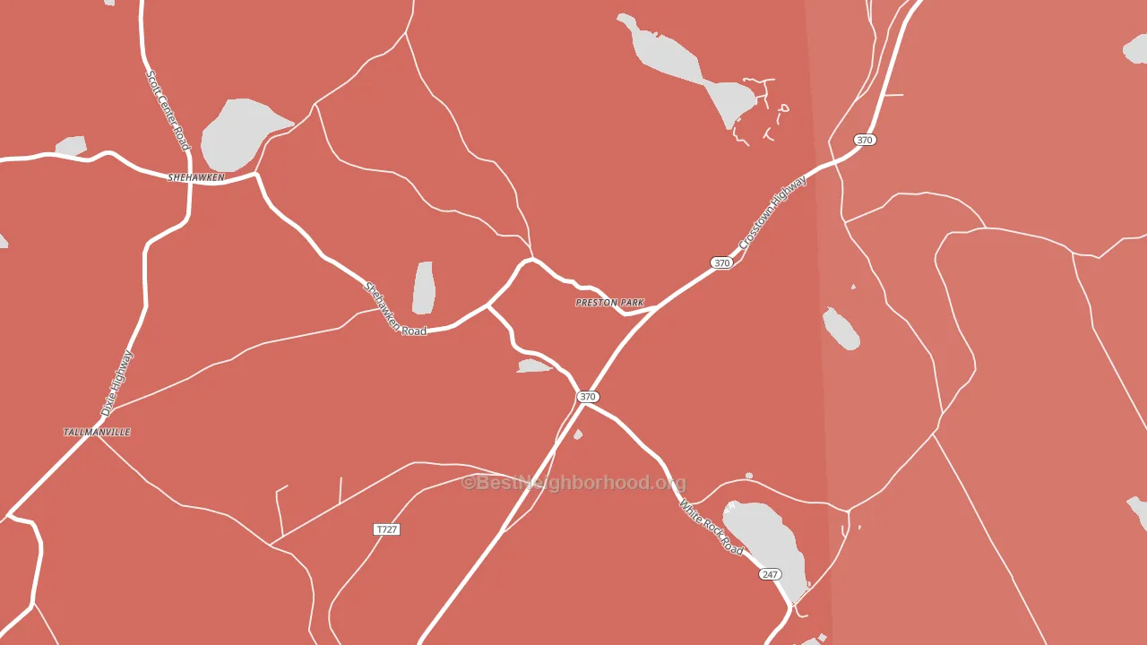 18455, PA block-group political-lean map