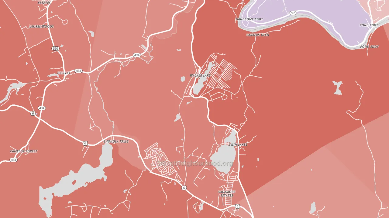18458, PA block-group political-lean map