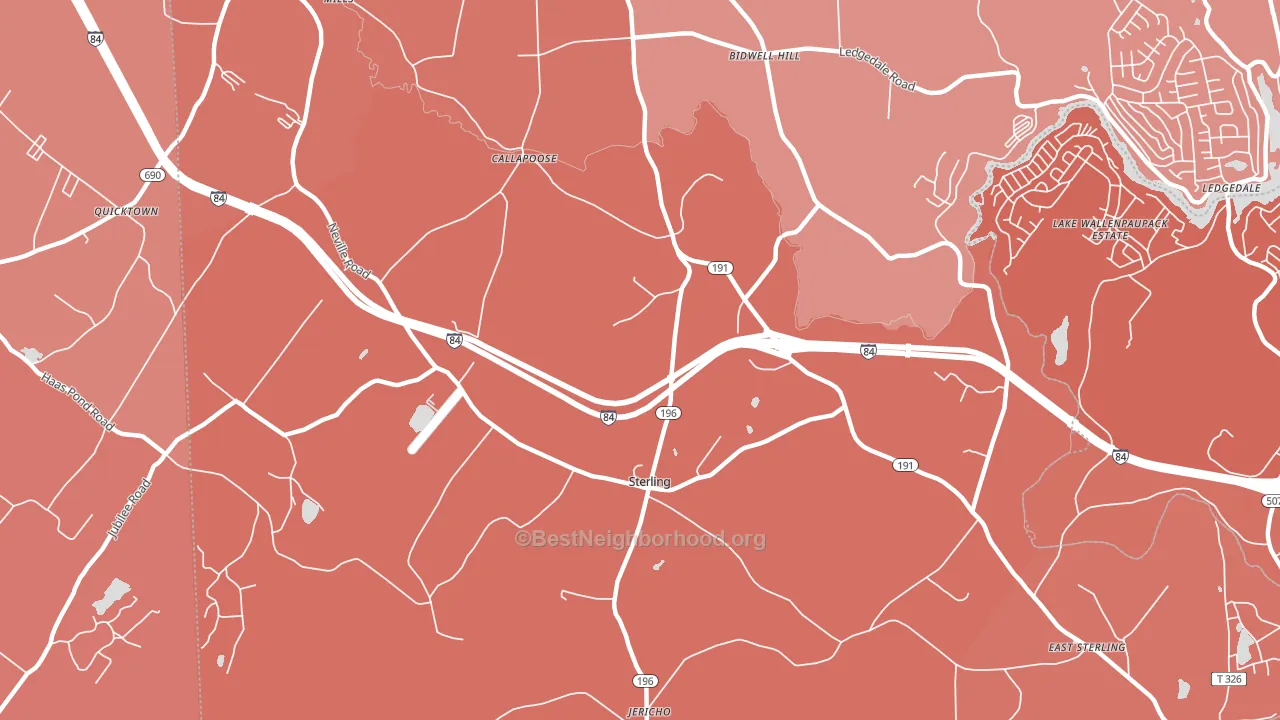 18463, PA block-group political-lean map
