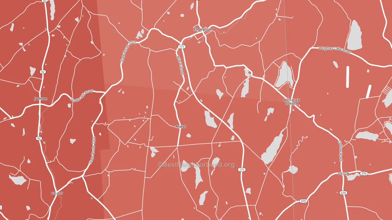 18465, PA block-group political-lean map