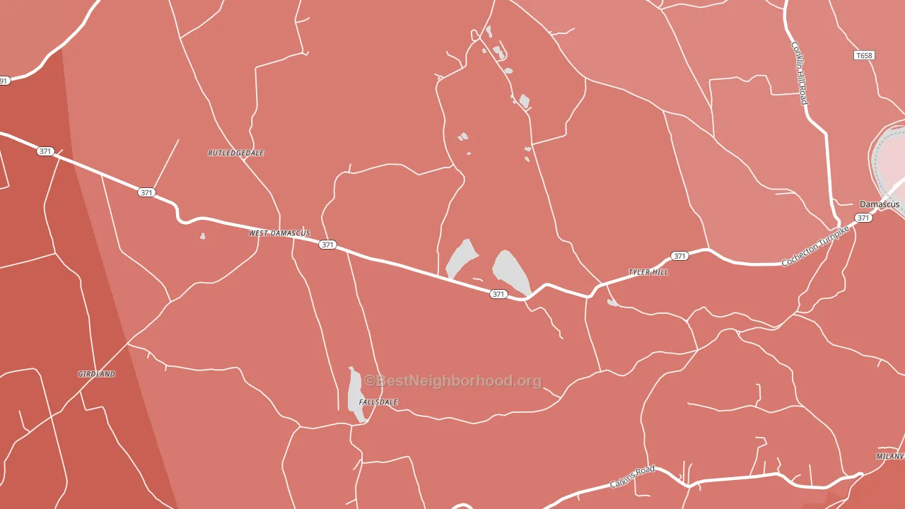 18469, PA block-group political-lean map