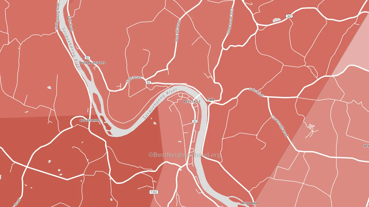 18615, PA block-group political-lean map