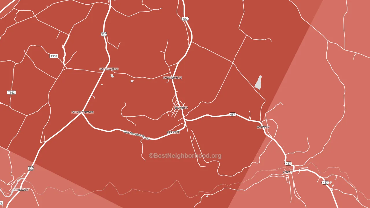 18632, PA block-group political-lean map