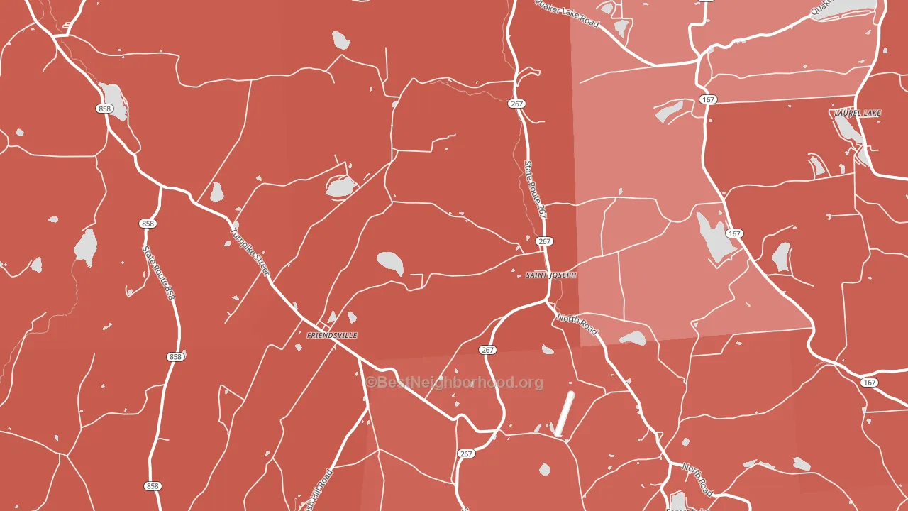 18818, PA block-group political-lean map