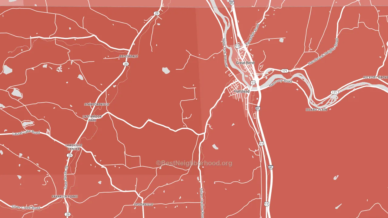 18822, PA block-group political-lean map