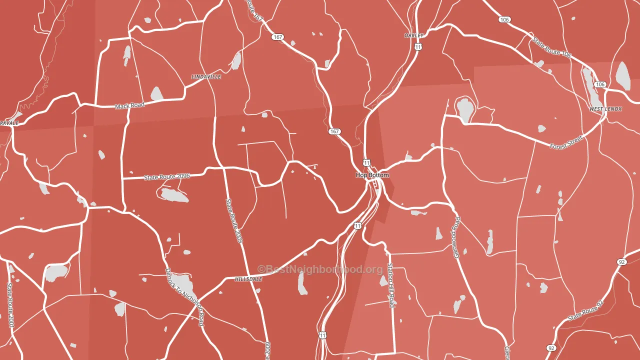 18824, PA block-group political-lean map
