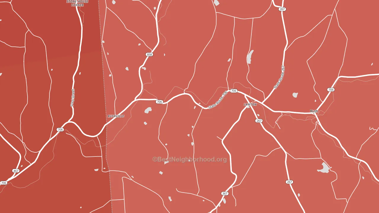 18828, PA block-group political-lean map