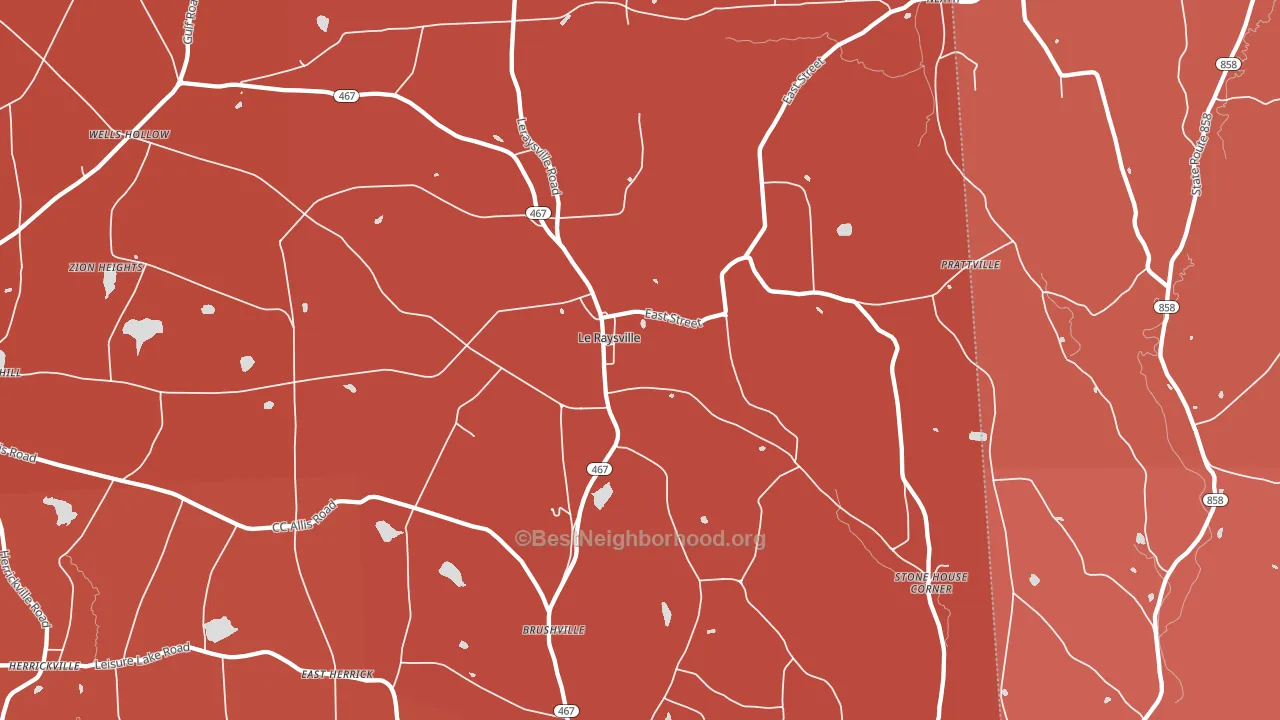 18829, PA block-group political-lean map