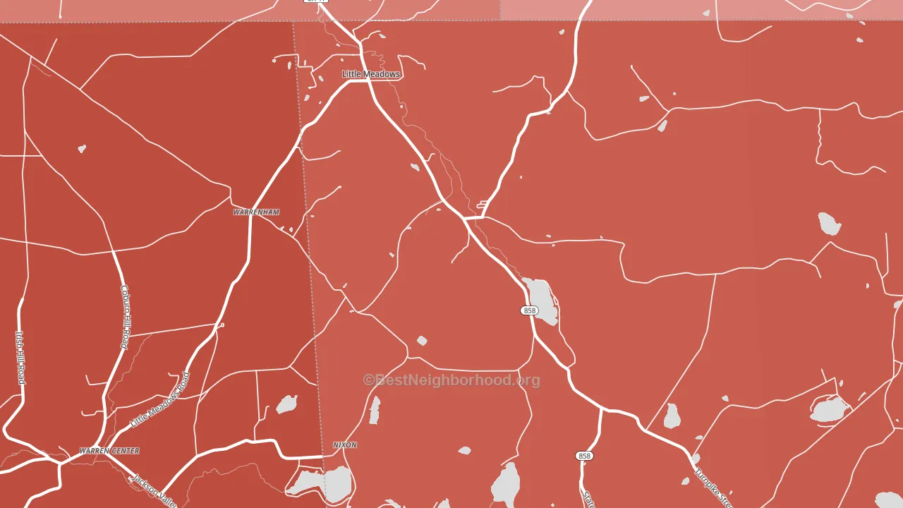 18830, PA block-group political-lean map
