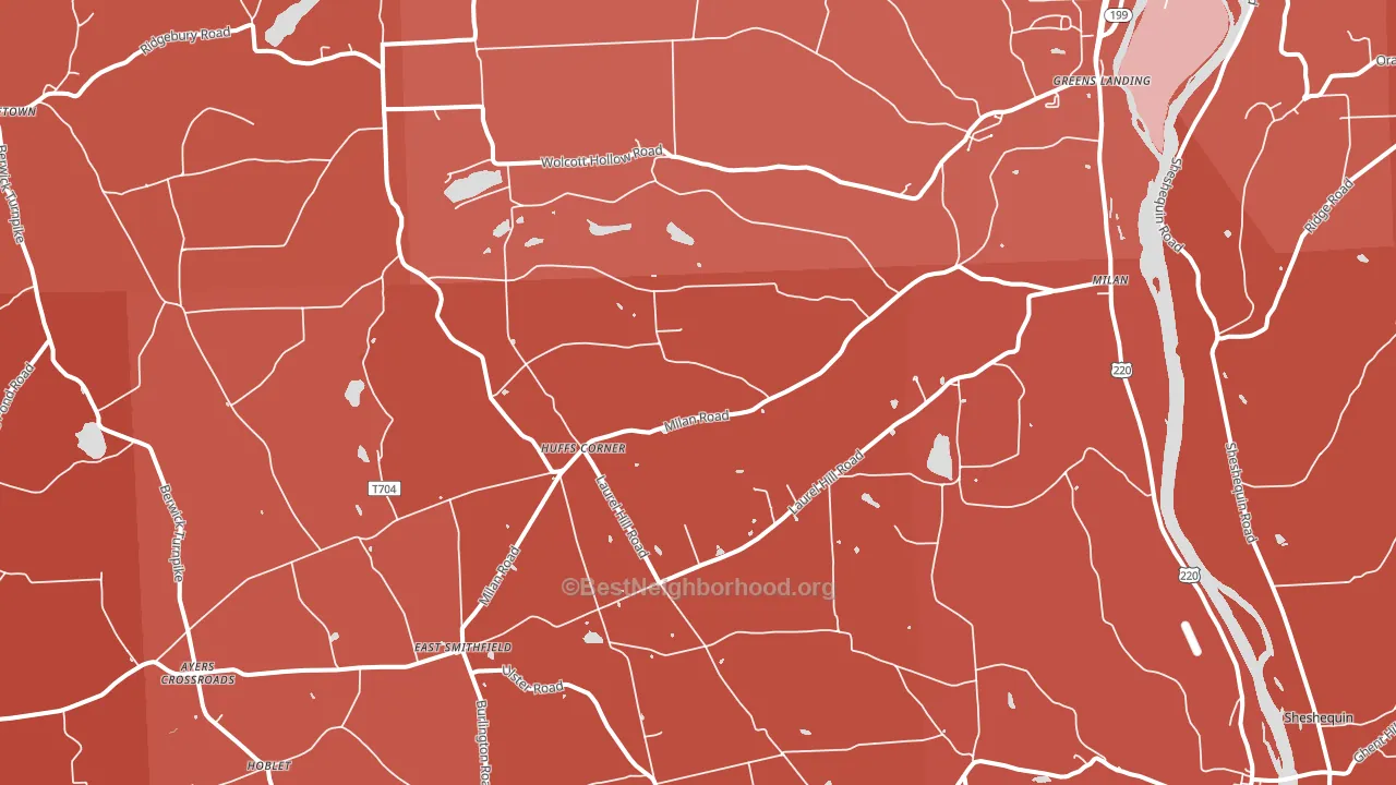 18831, PA block-group political-lean map