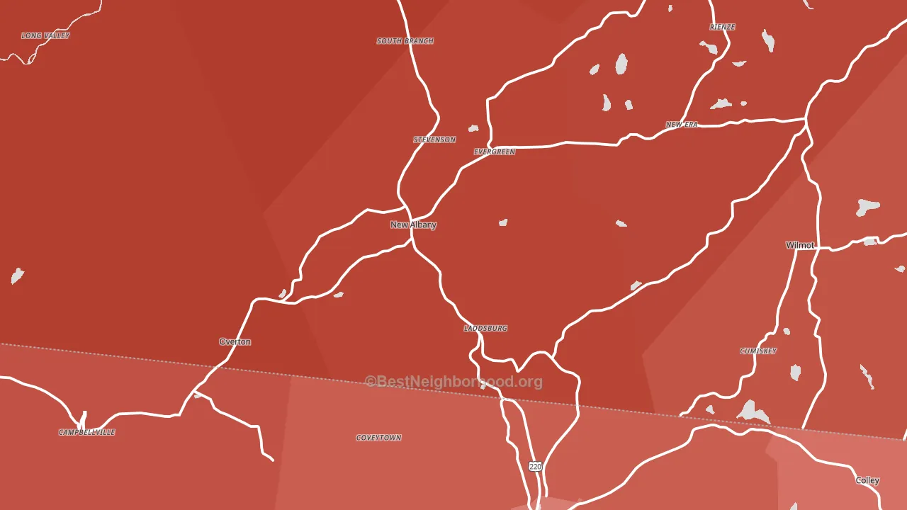 18833, PA block-group political-lean map