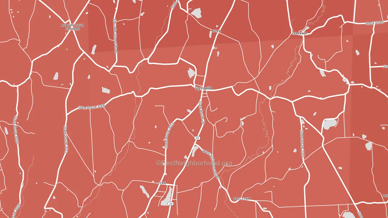 18844, PA block-group political-lean map