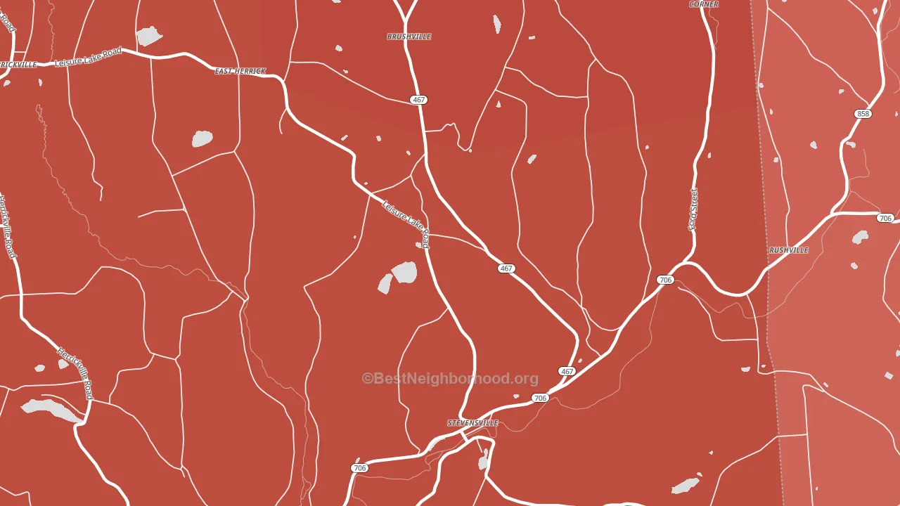 18845, PA block-group political-lean map