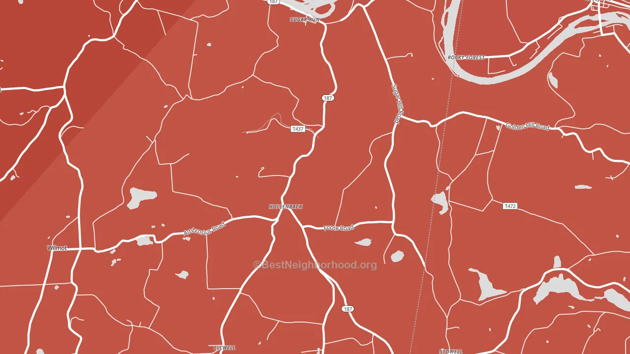 18846, PA block-group political-lean map
