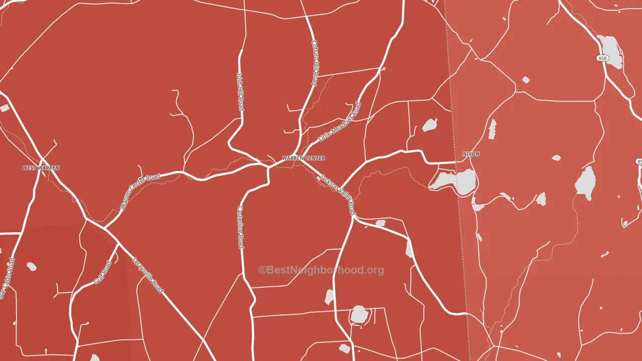 18851, PA block-group political-lean map