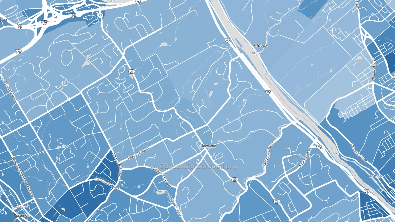 19035, PA block-group political-lean map