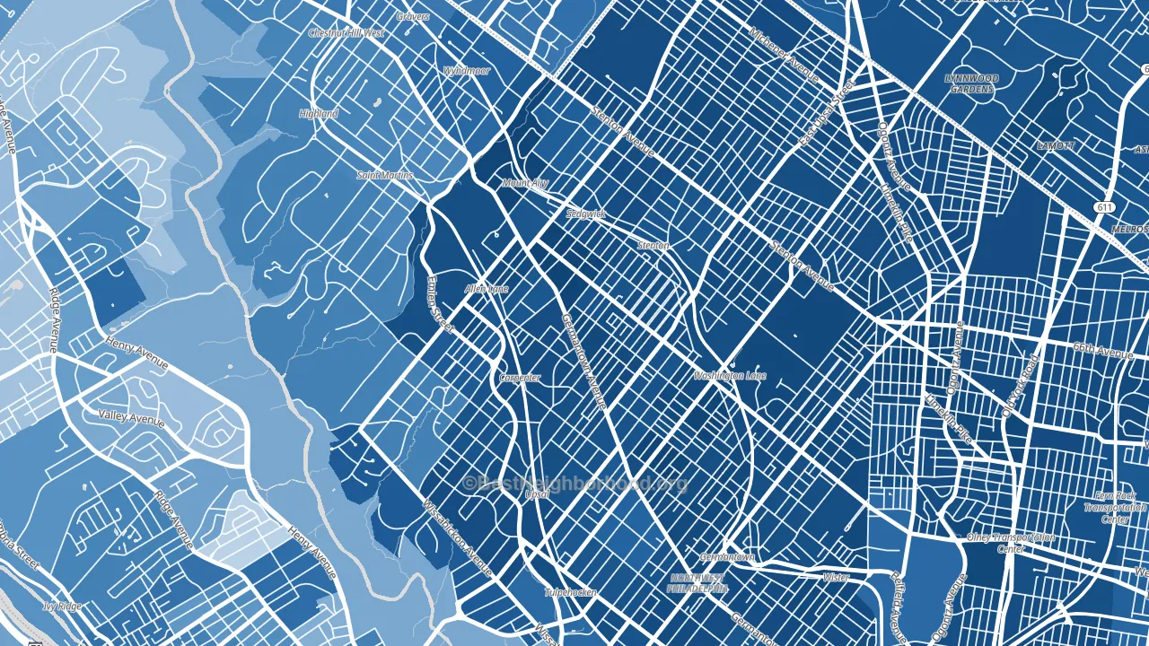 19119, PA block-group political-lean map