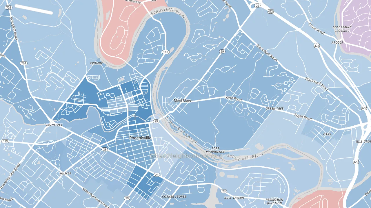 19453, PA block-group political-lean map