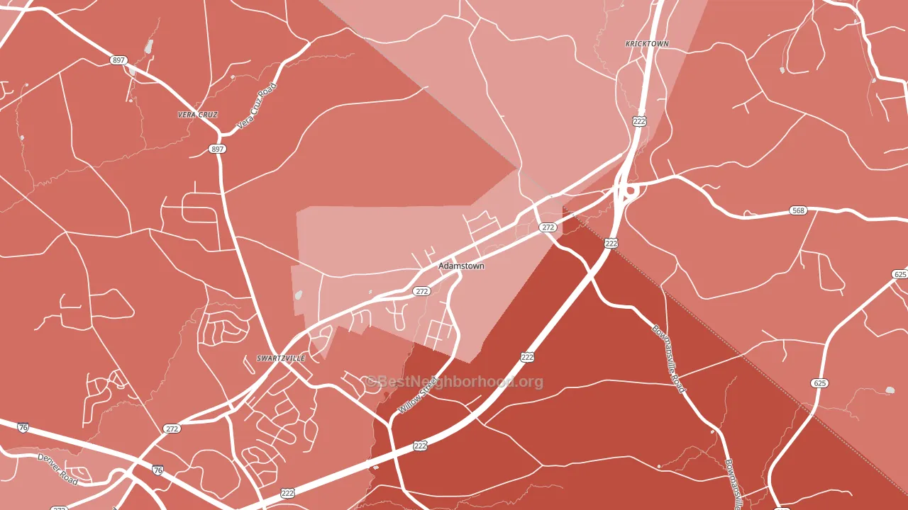 19501, PA block-group political-lean map