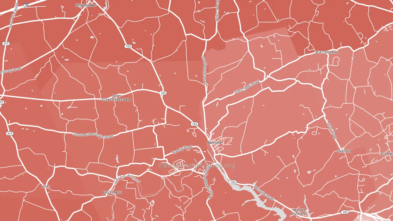 19506, PA block-group political-lean map