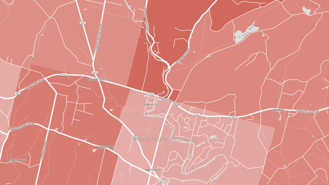 19519, PA block-group political-lean map