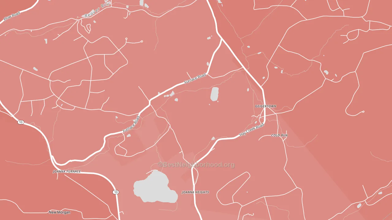 19523, PA block-group political-lean map