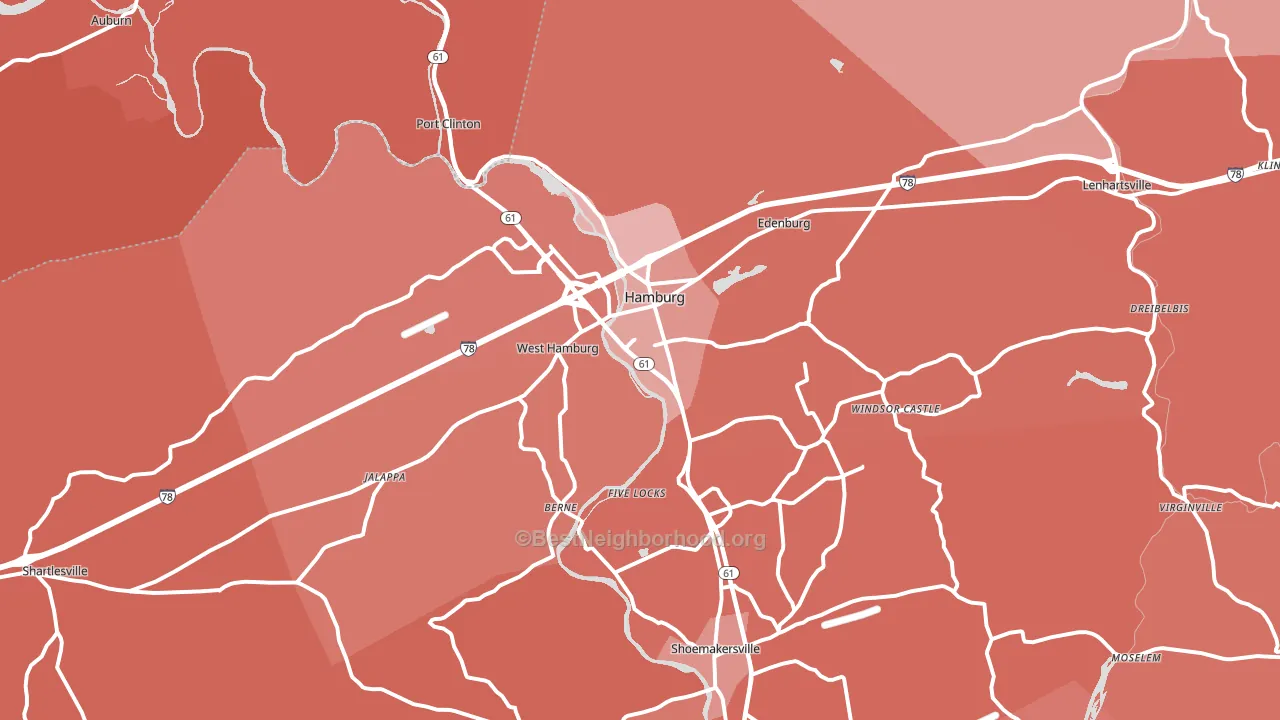 19526, PA block-group political-lean map