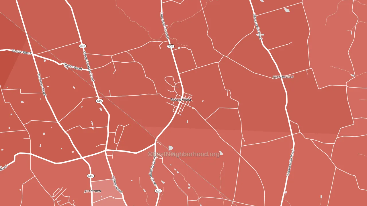 19544, PA block-group political-lean map
