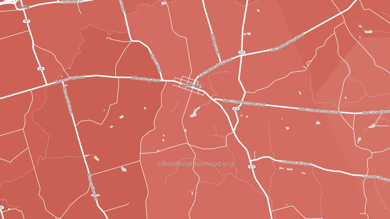 19550, PA block-group political-lean map