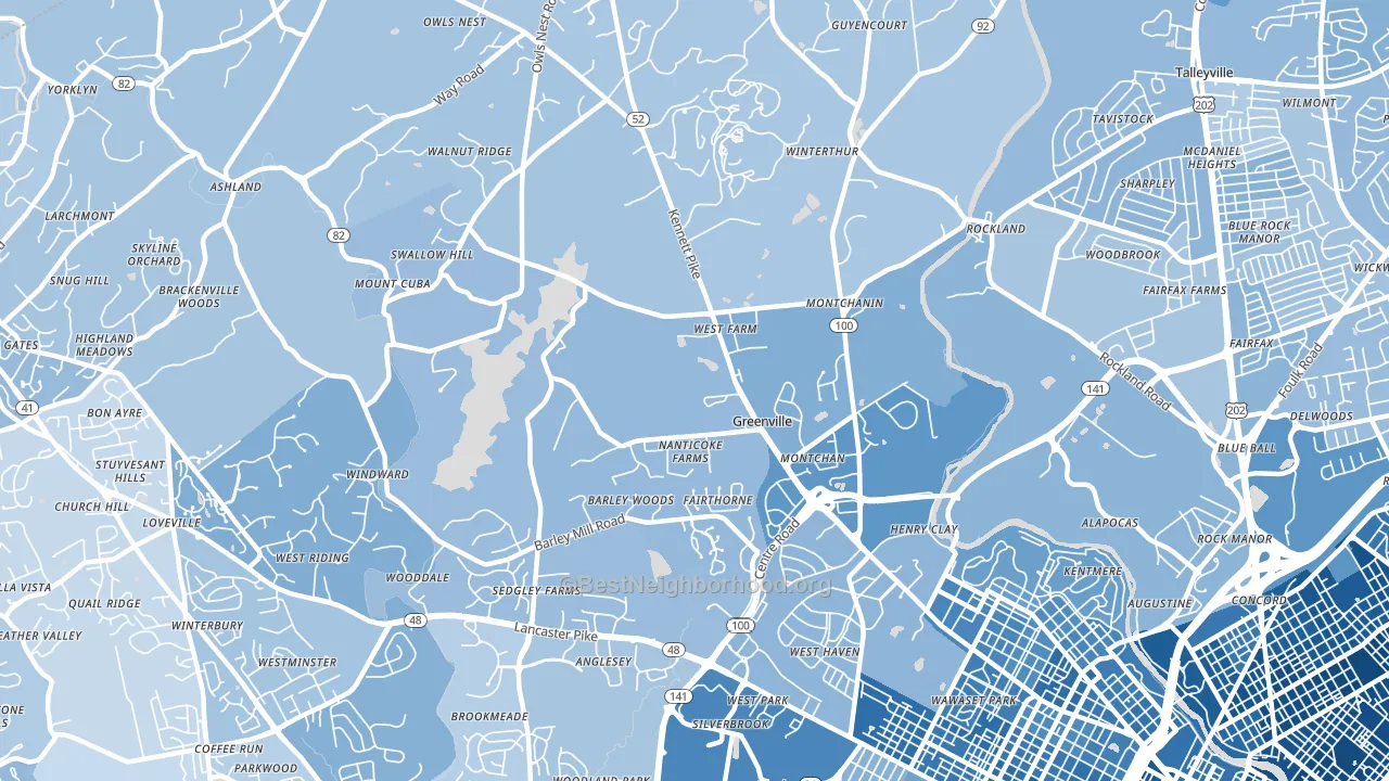 19807, DE block-group political-lean map