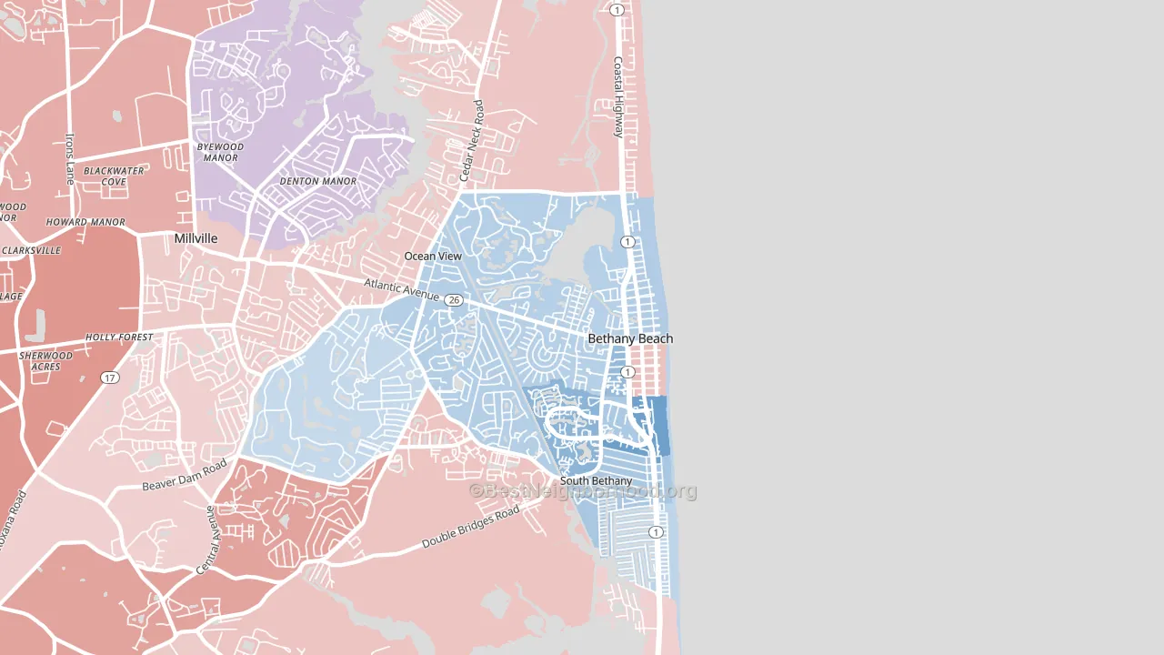 19930, DE block-group political-lean map