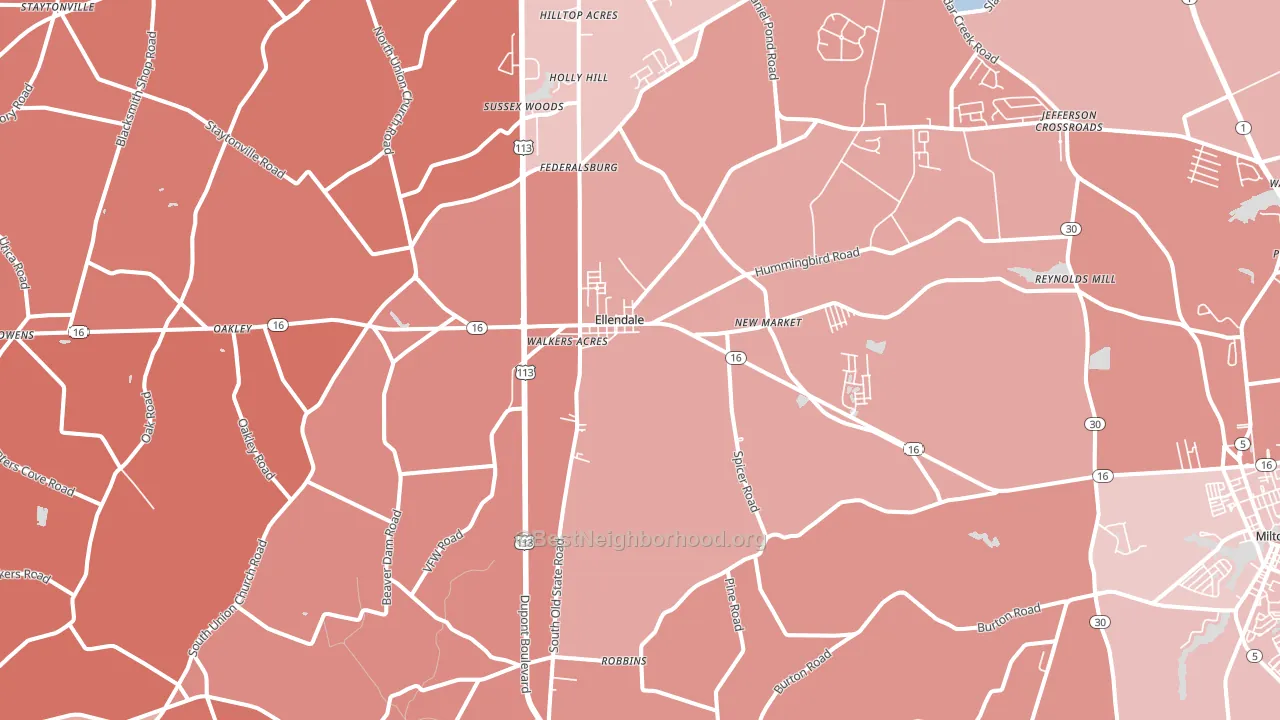 19941, DE block-group political-lean map