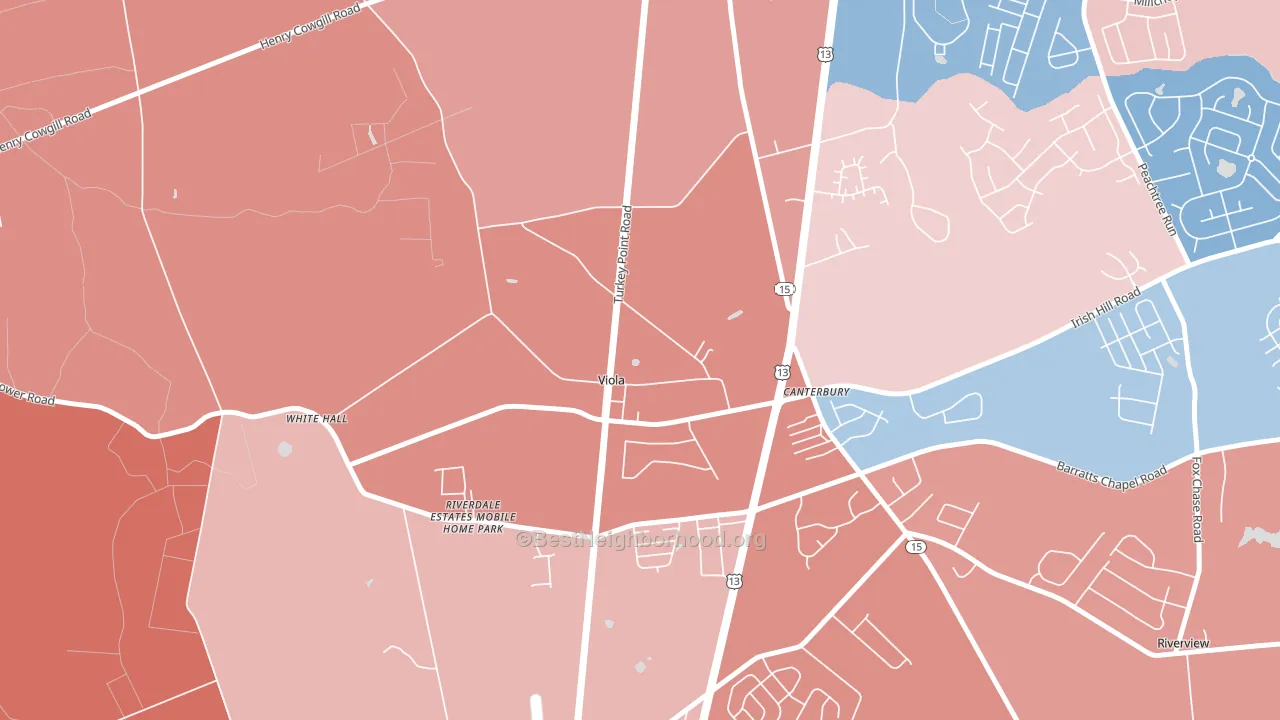 19979, DE block-group political-lean map