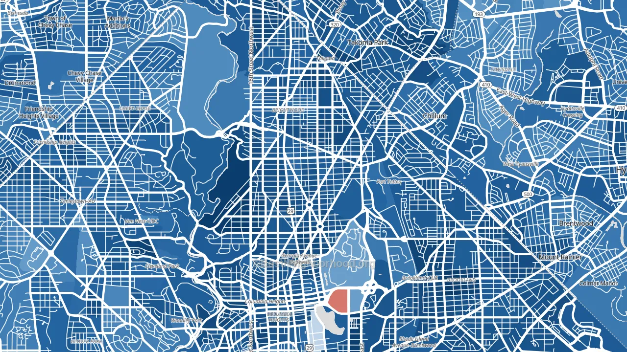 20011, DC block-group political-lean map