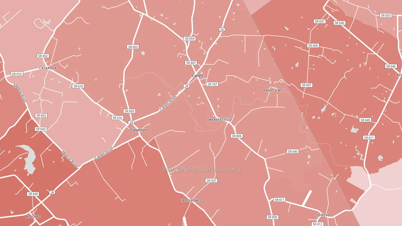 20119, VA block-group political-lean map