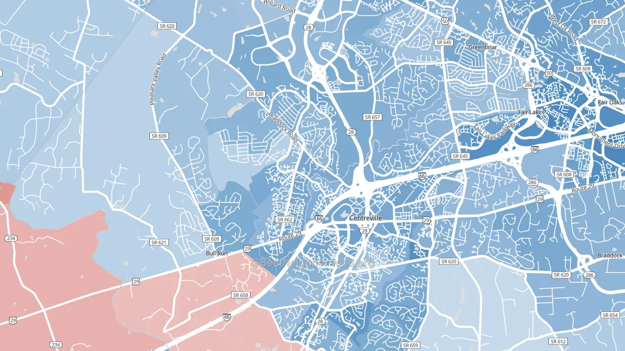 20120, VA block-group political-lean map