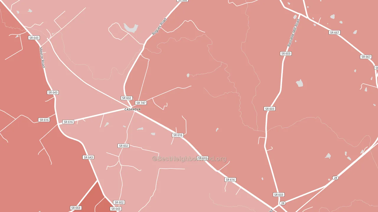 20139, VA block-group political-lean map