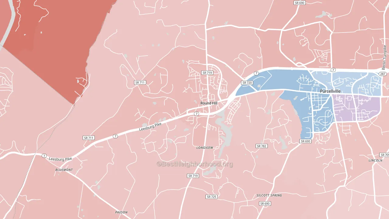 20141, VA block-group political-lean map