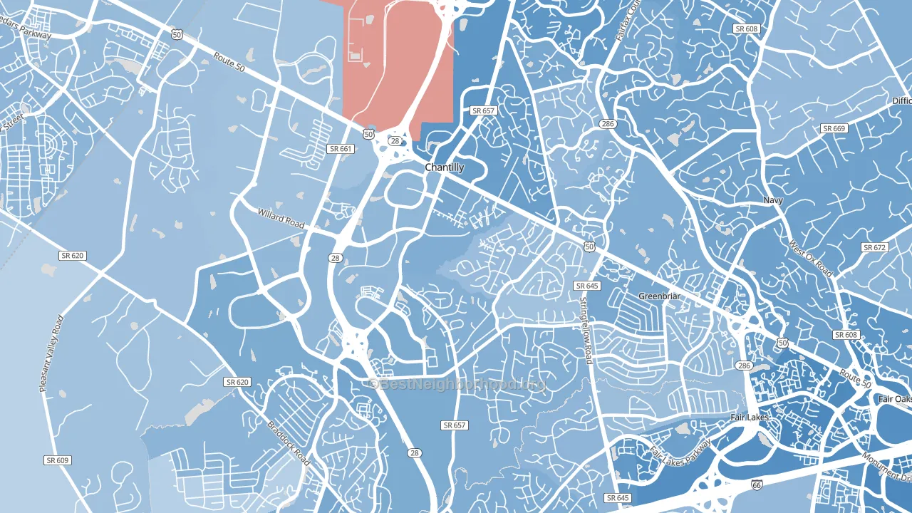 20151, VA block-group political-lean map