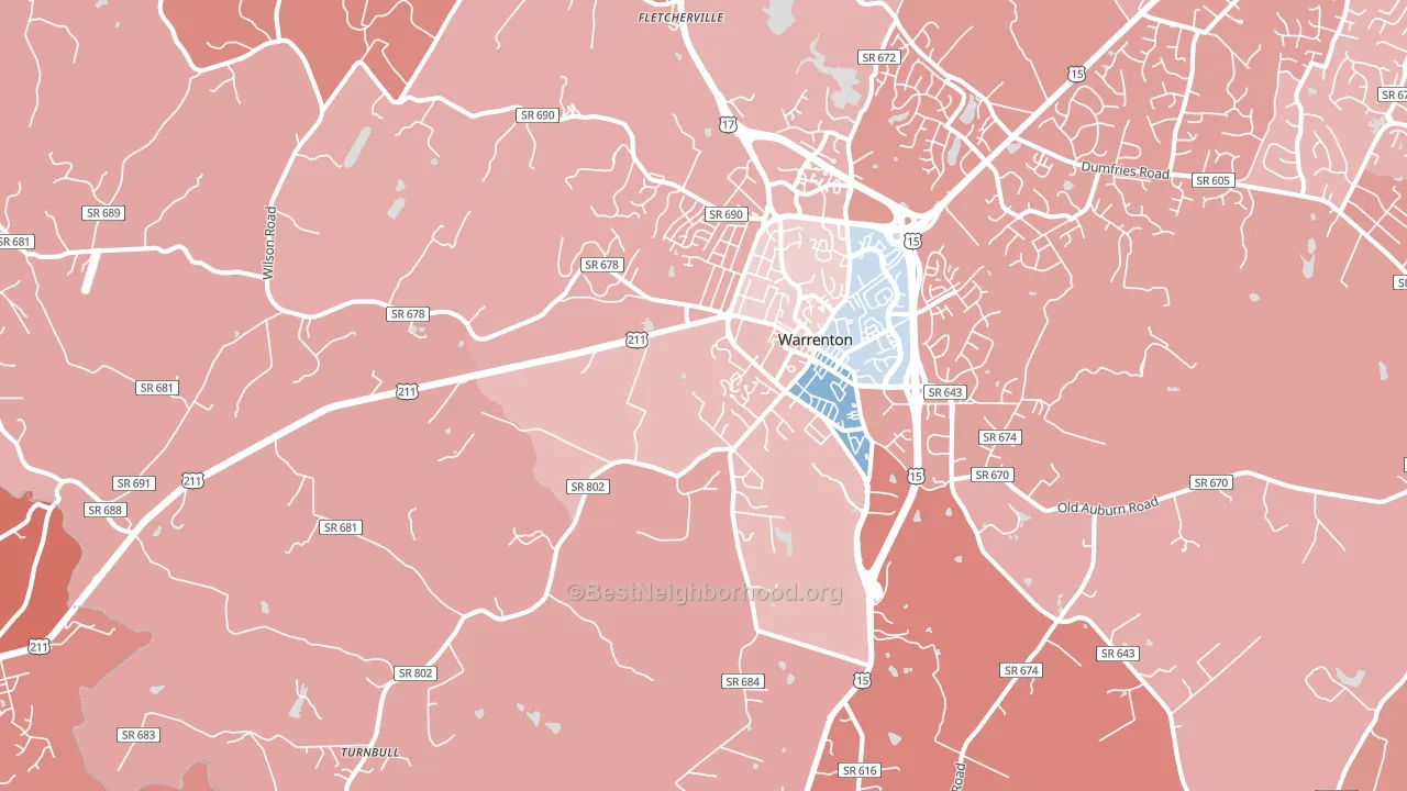 20186, VA block-group political-lean map