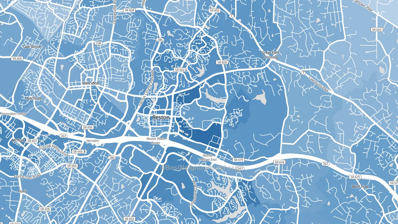 20190, VA block-group political-lean map