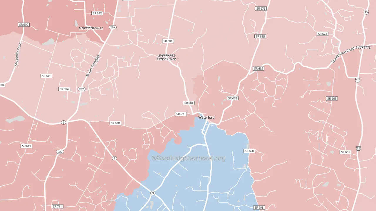 20197, VA block-group political-lean map