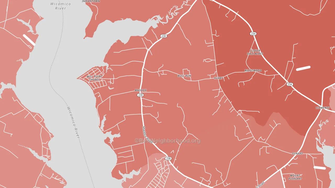 20621, MD block-group political-lean map