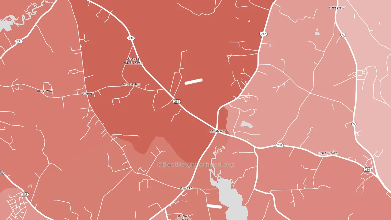 20624, MD block-group political-lean map